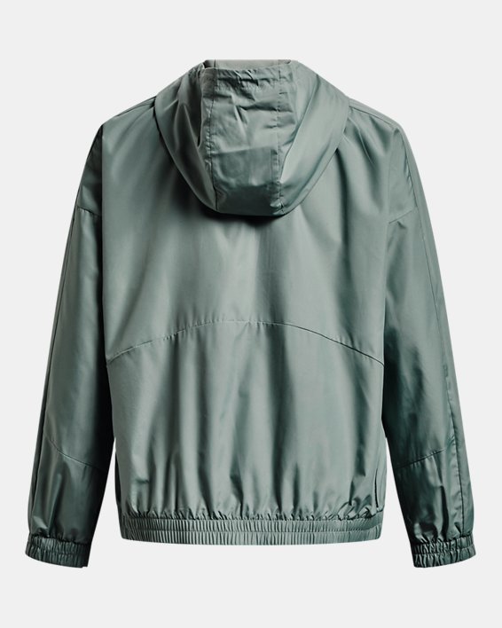 Women's UA RUSH™ Woven Full-Zip Jacket in Gray image number 6